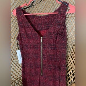 NWT - Calvin Klein - Burgundy with Black Embellishments Dress